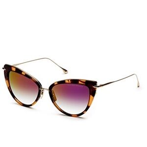 Dita Heartbreaker Plated Gold / Tortoise frame Cateye 56 Mm Purple Lens